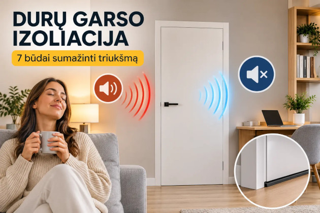 Durų garso izoliacija – būdai sumažinti triukšmą tarp kambarių