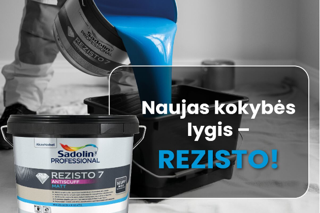 SPALVŲ SALA pristato naują Rezisto premium dažų liniją– atraskite ilgaamžius ir atsparius dažus savo namams!