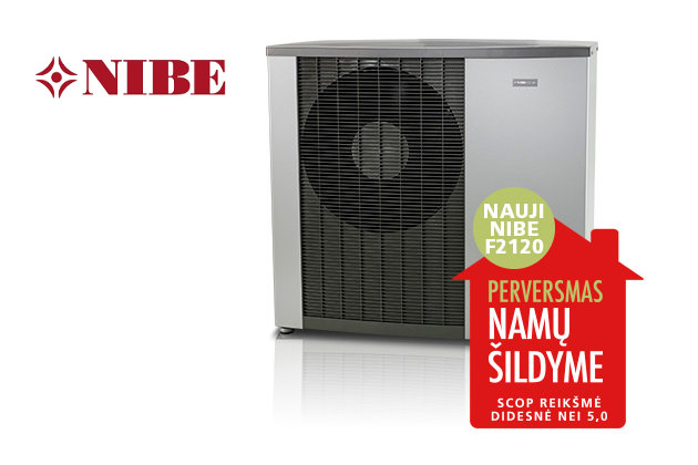 Oras-vanduo šilumos siurblys NIBE F2120