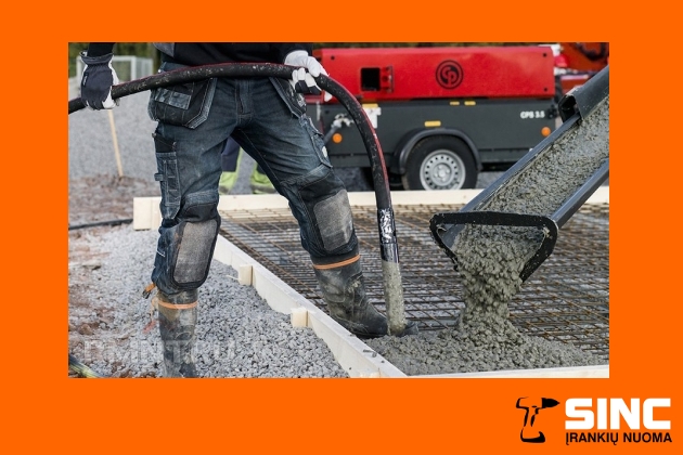 Giluminis betono vibratorius su dažnių keitikliu WACKER - SINC įrankių nuomos punktuose