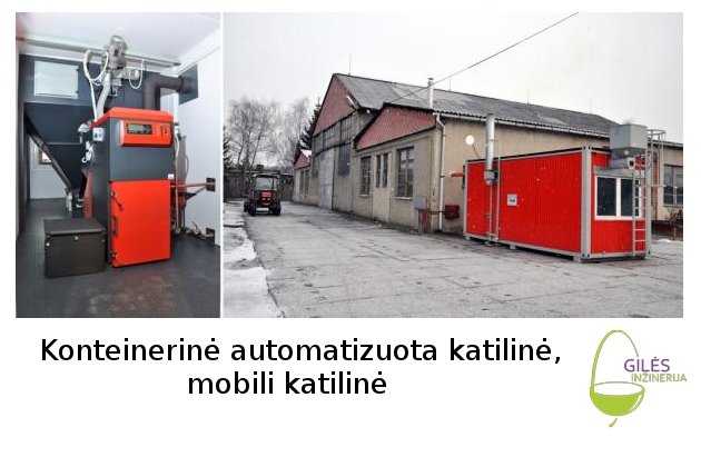 Konteinerinė automatizuota mobili katilinė