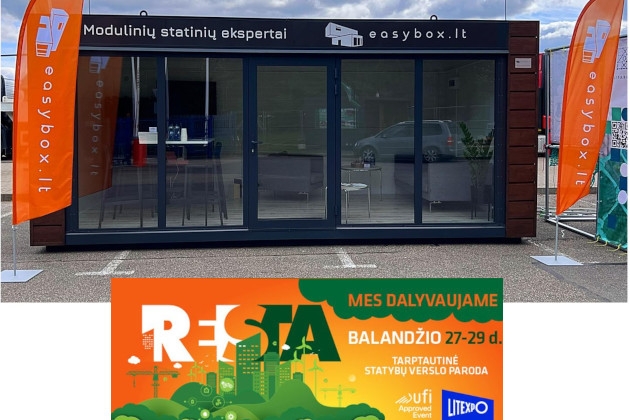 Easybox.lt – modulinių statinių ekspertai parodoje RESTA