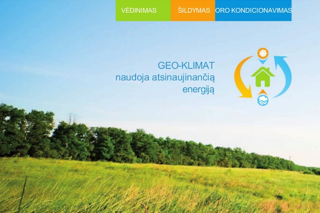 Vėdinimas, šildymas, oro kondicionavimas naudojant atsinaujinančią energiją – GEO-Klimat sistema