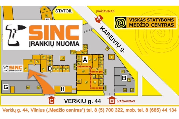 SINC įrankių nuoma – išsinuomokite profesionalią statybinę įrangą bei teritorijos ir sodo priežiūros įrankius Vilniuje ir Kaune
