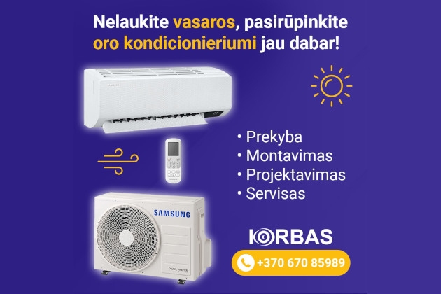 Oro kondicionieriai, šilumos siurbliai oras-oras ir rekuperatoriai – KORBAS efektyvaus vėdinimo – kondicionavimo sistemos