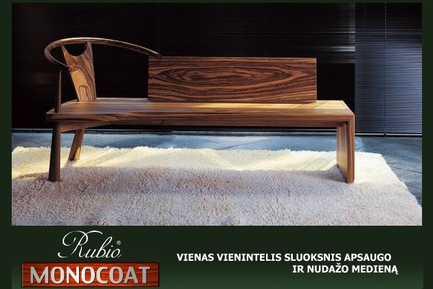 Medienos apsauga ir spalvinimas vienu sluoksniu - Rubio Monocoat Oil Plus