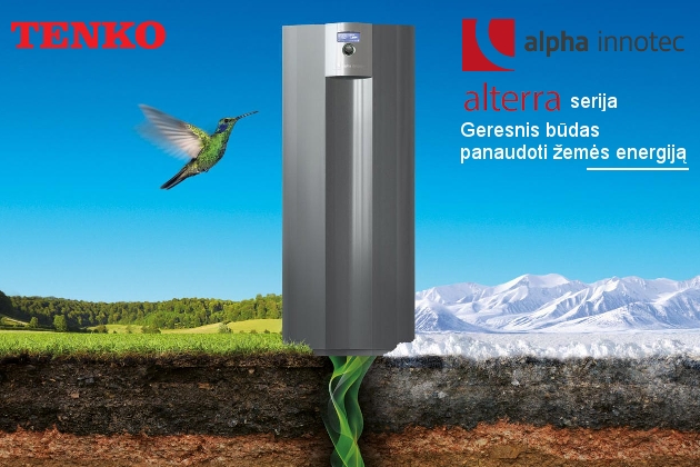 Geoterminis šilumos siurblys iš naujos Alpha-InnoTec serijos altera - geresnis būdas panaudoti žemės energiją
