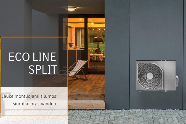 Lauke montuojami šilumos siurbliai ECO LINE L Split – itin kompaktiški, su nedideliais investiciniais kaštais