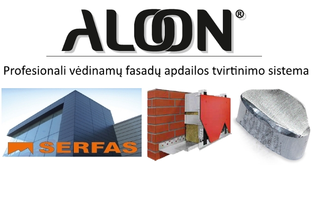 Profesionali vėdinamų fasadų apdailos tvirtinimo sistema ALOON