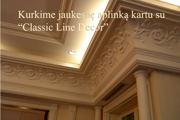 PATIKIMAS TURTAS, UAB  Classic Line Decor - interjero, sienų, lubų dekoro elementai iš poliuretano; Judekimlauke.lt - vaikų žaidimų aikštelės