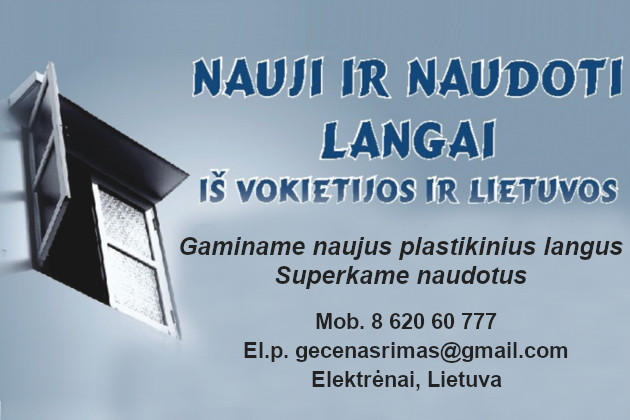 R. Gečėno IVV - nauji ir naudoti langai iš Vokietijos ir Lietuvos, plastikinių langų gamyba, plastikinių langų ir durų supirkimas