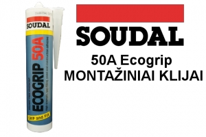 Montažiniai (dispersiniai) klijai SOUDAL Ecogrip 50A