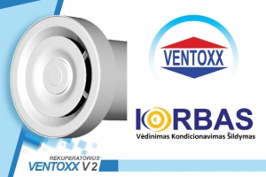 Rekuperatorius Ventoxx V-2 – efektyvus energijos taupymas vėdinant